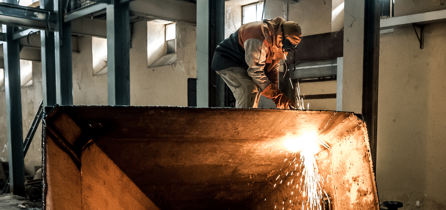 demolition-construction-worker-using-a-flame-torch-2023-11-27-05-05-06-utc